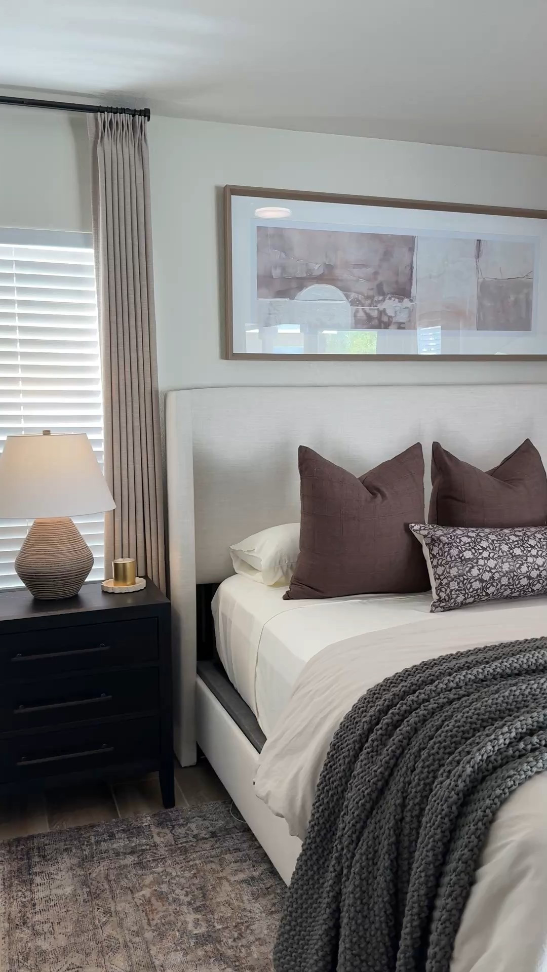 Tips to make your home decor cohesive!! 
1️⃣ Start with a color palette!🎨 Personally I love a neutral home so I like to use a mix of creams, browns, and blacks in various shades. Repeating colors throughout your home will tie each space together seamlessly.  

2️⃣ Natural elements (faux and live) add life and comfort to a space!🌿 I like to play around with greenery, floral stems or branches in vases. For larger spaces like corners, a tree adds height and color to make a room feel cozy. 

3️⃣ When in doubt, use the RULE OF 3s!! This is the key🔑 to make any space feel cohesive and put together. Use colors, materials, and textures in 3s throughout a room. 
As an example, the curtains, pillows, and lamps in our master bedroom are taupe which ties the space together! 

#homedecor #stylinginspo #decoratingideas #howtodecorate #homedecorideas #decoratingtips #decortips 



#LTKHome #LTKSaleAlert