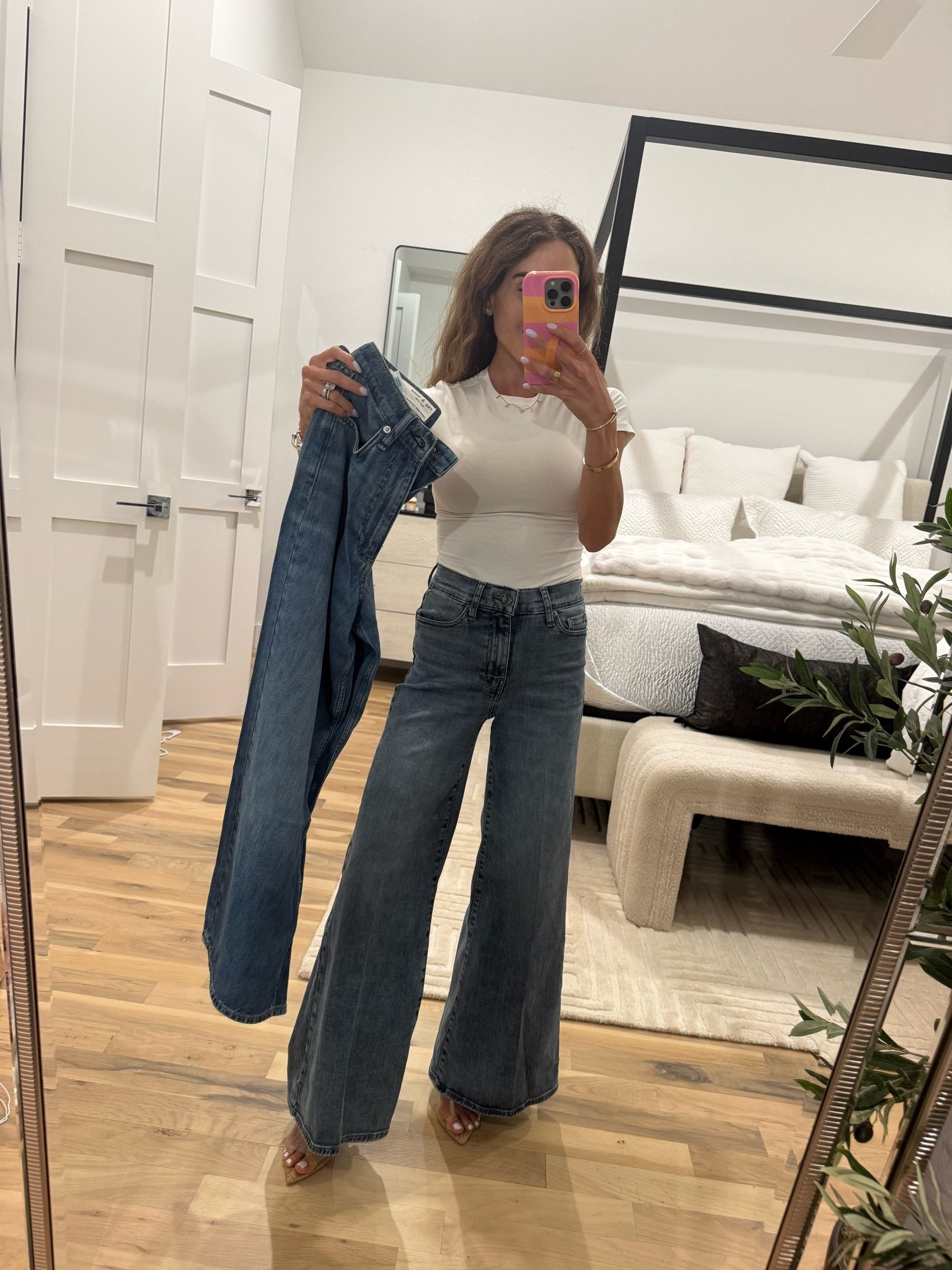 Petite friendly jeans on sale! Designer denim under $100. Wearing smallest size