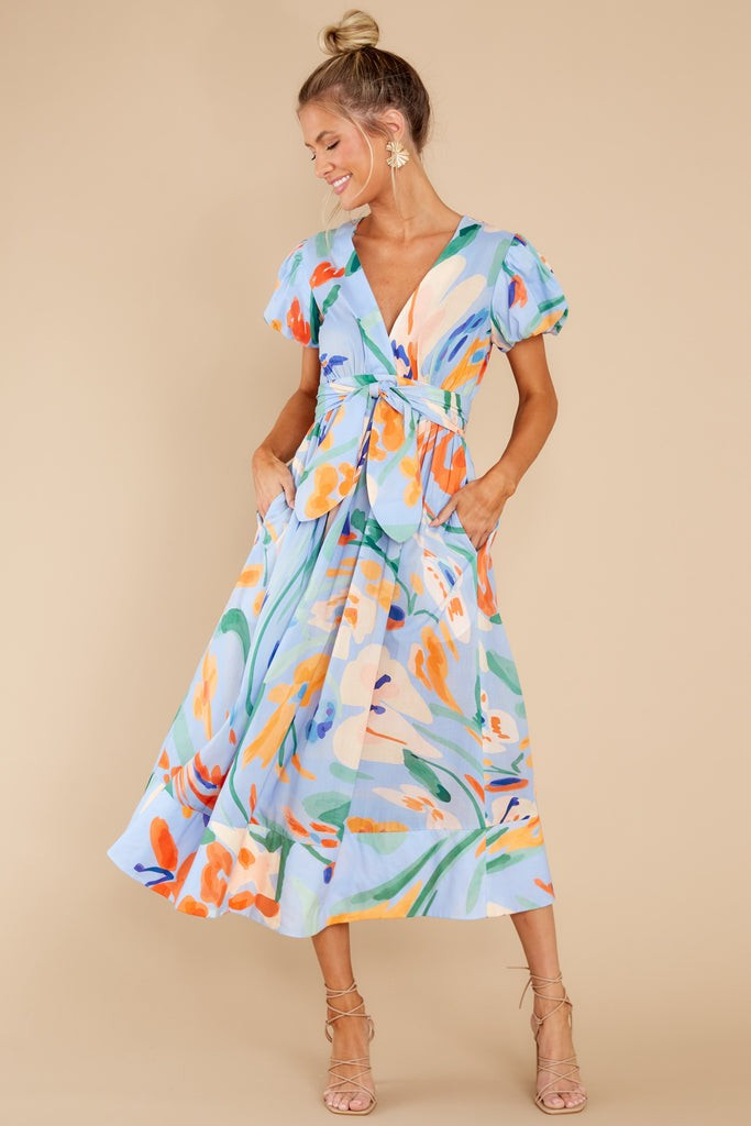 Asuncion Jaleo Celeste Print Dress | Red Dress 