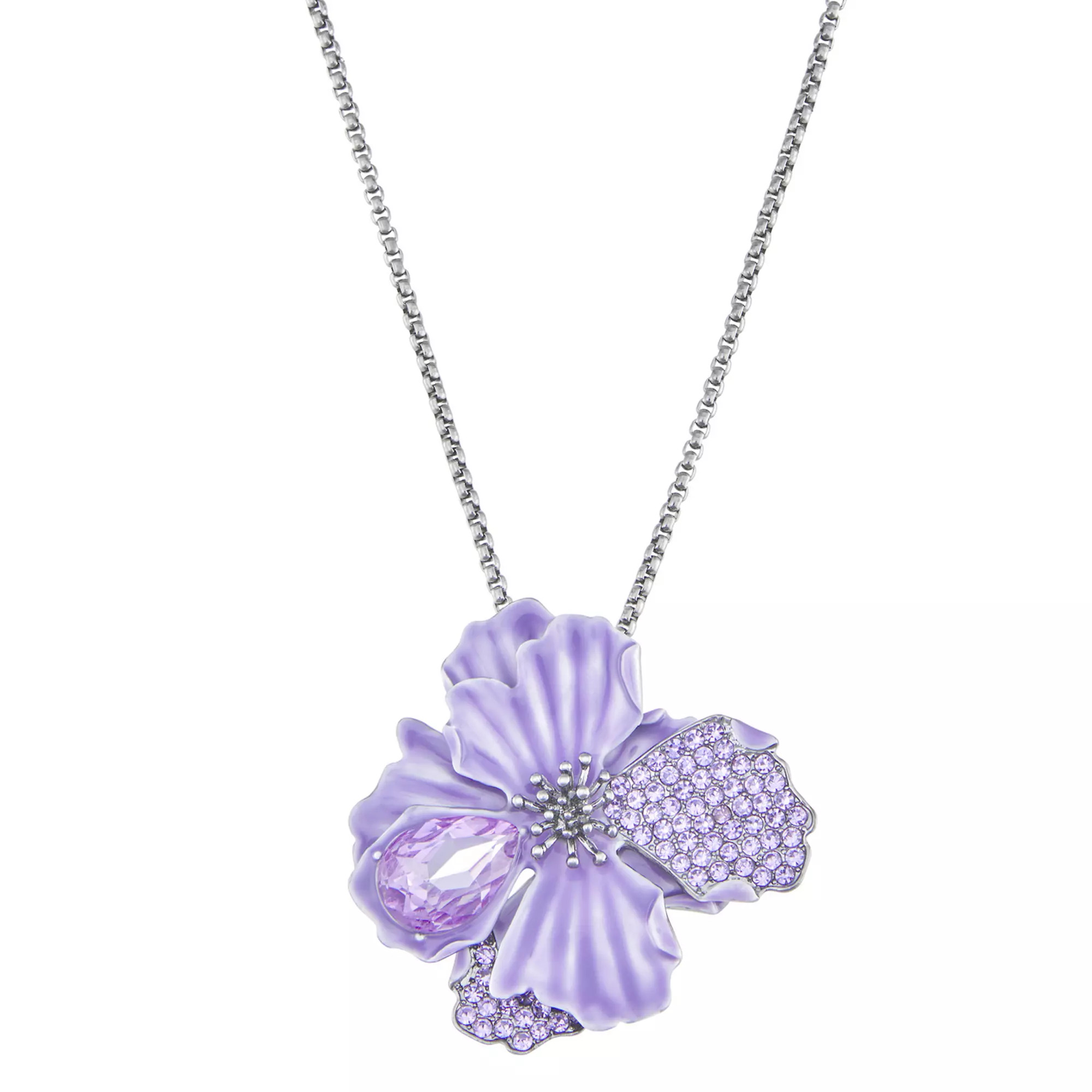 Simply Vera Vera Wang Jet Tone Purple Long Pendant Necklace | Kohl's