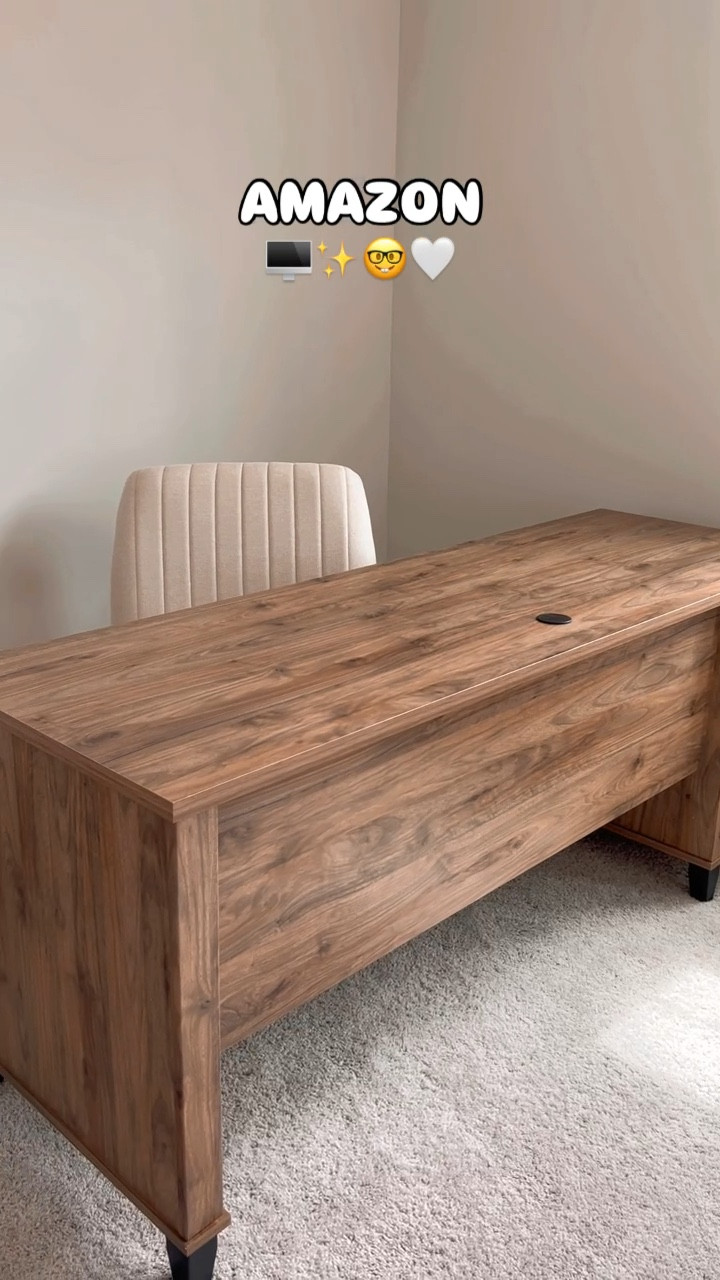 Amazon finds, Amazon furniture, Amazon home, office furniture, cross legged office chair, matching office desk and filing cabinet, work from home 🖤

#LTKVideo #LTKHome #LTKSeasonal
