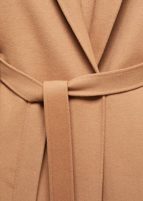 Belt handmade coat -  Women | Mango USA | MANGO (US)