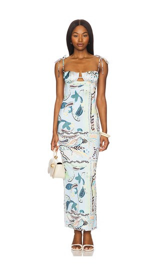 Petal Long Slip Dress in St. Barths Floral | Revolve Clothing (Global)