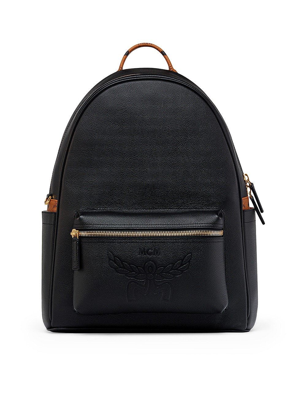 Men's Stark Medium Embossed Leather Backpack - Black | Saks Fifth Avenue