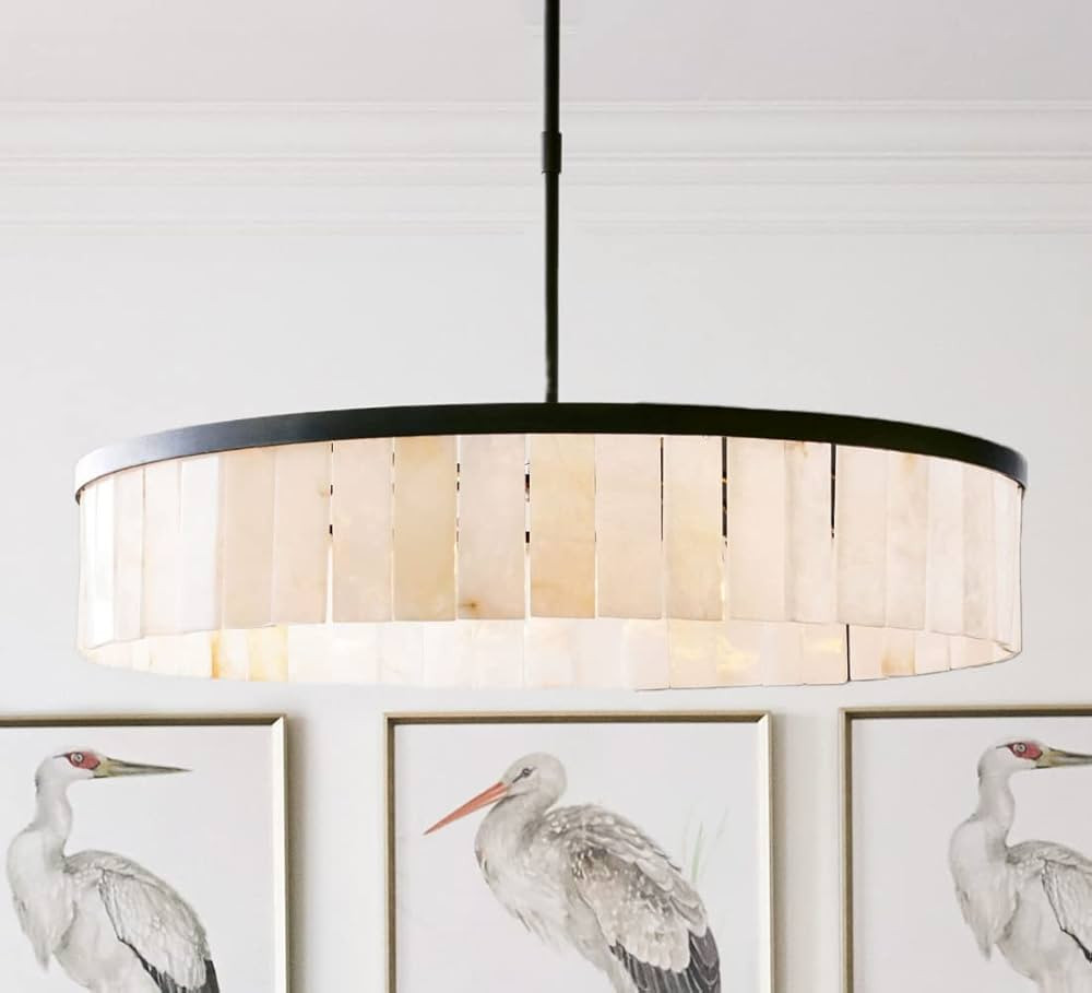 Alabaster Tile Round Chandelier 42" | Amazon (US)