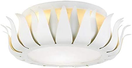 Broche 3 Light Matte White Flush Mount Ceiling Lamp | Amazon (US)
