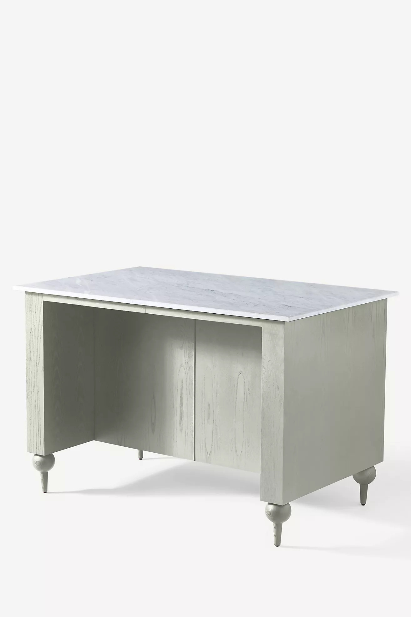 The Fern Rectangular 55" Marble Top Kitchen Island | Anthropologie (US)