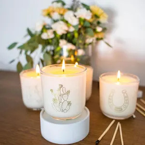Cactus Soy Wax Candle  - Bloom - Notes of Rose - Sandalwood and Agarwood | Etsy (Global)