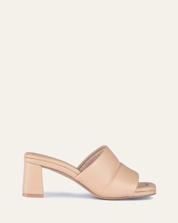 TULIP MID HEEL SANDALS NATURAL LEATHER | Jo Mercer (AU)