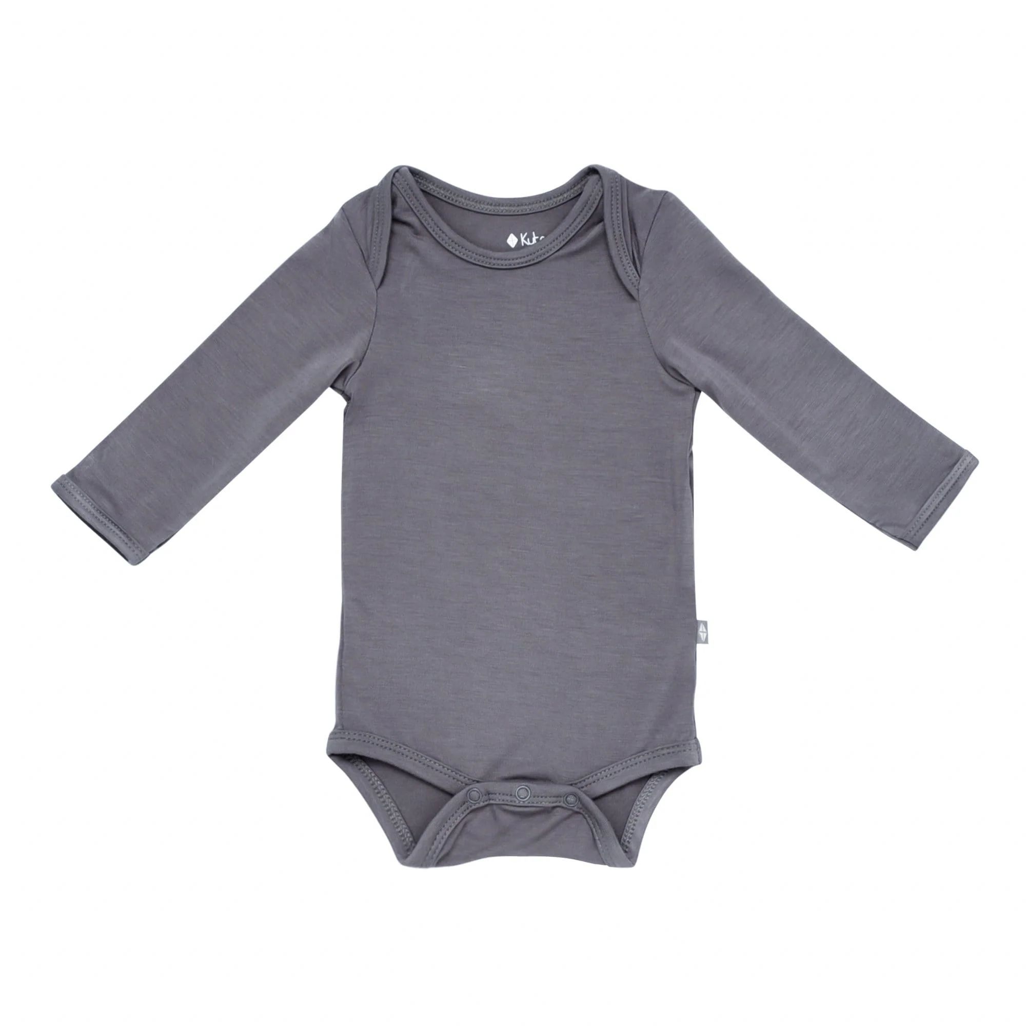 Long Sleeve Bodysuit in Charcoal | Kyte BABY