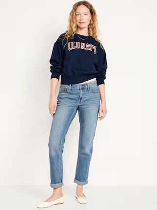 Mid-Rise Wow Boyfriend Straight Jeans | Old Navy (US)