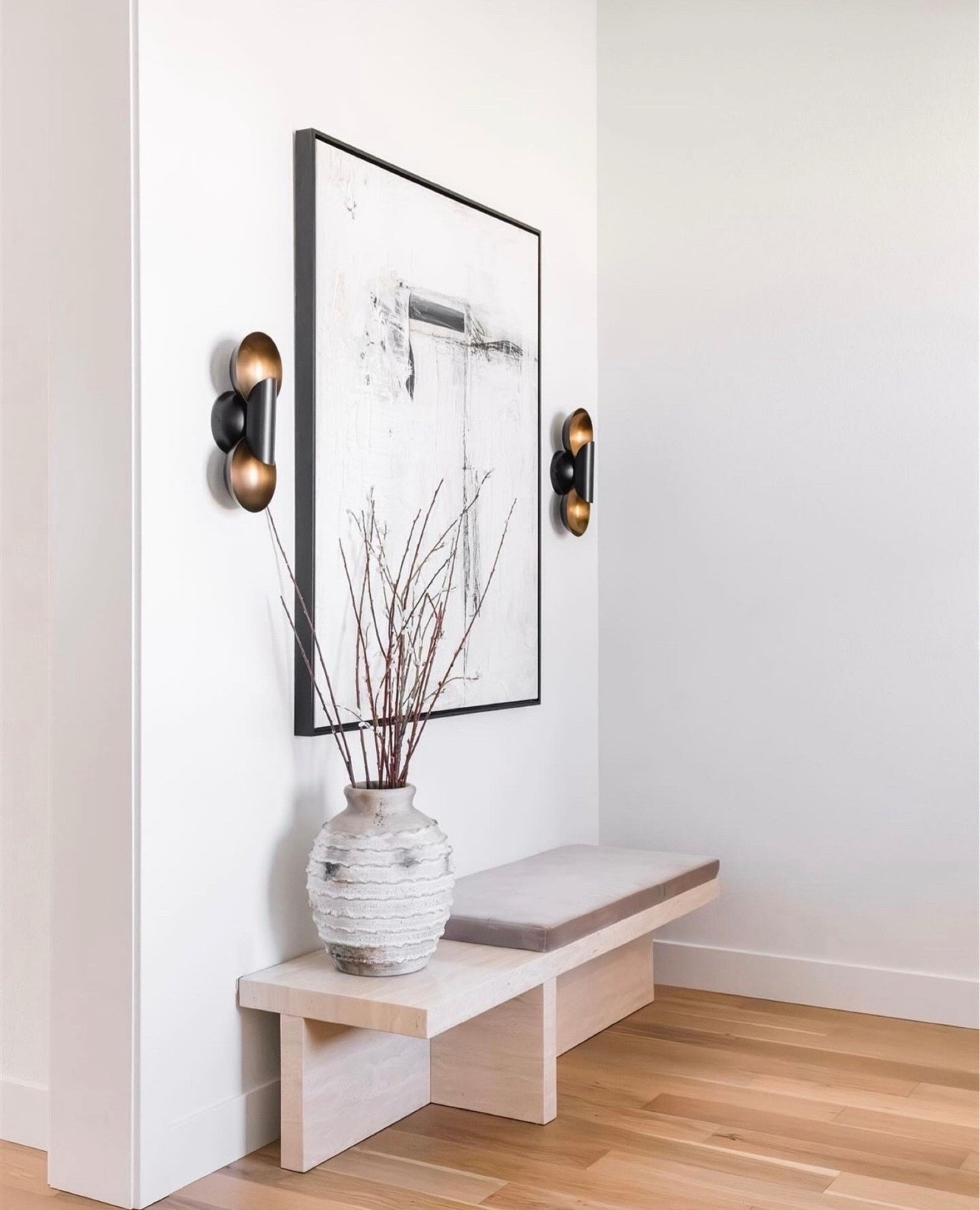 Entry way details in our home!

Home decor 
Sconce lights 
Travertine 
Stone 
Bench

#LTKdayinmylife #LTKOver40 #LTKHome