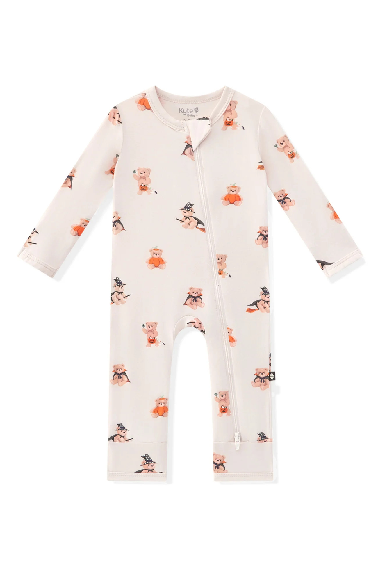 Zippered Romper in Halloween Teddy | Kyte Baby