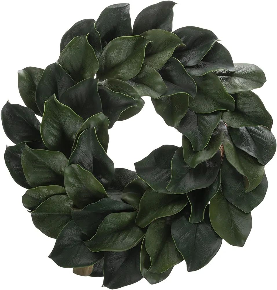 Hobby Lobby Dark Green Magnolia Leaves Wreath for Weddings Events Or Holidays | Amazon (US)