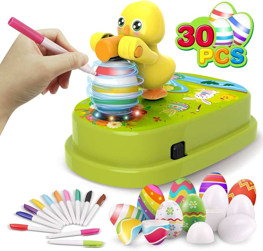 Engfa Easter Egg Decorating Kit, Easter Egg Dye Kit Egg Decorating Spinner with 12 Dying Markers ... | Amazon (US)