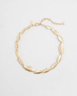 Gold Tone Leaf Bib Necklace | Chico's
