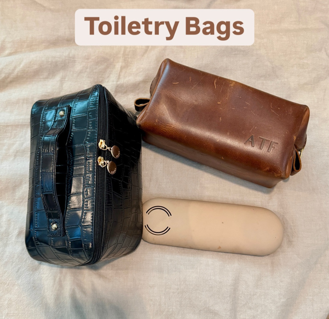 A great gift for the man in your life is a personalized toiletries bag. 
Linked mine too  

#LTKBeauty #LTKTravel #LTKItBag
