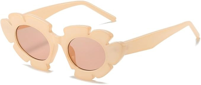 Fashion Cat Eye Candy Colors Sunglasses Women Retro Flower Shape Eyewear Men Trending Sun Glasses... | Amazon (US)