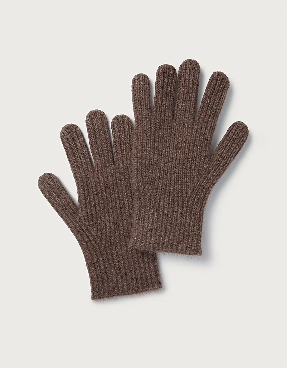 Cashmere Ribbed Gloves | The White Company UK & ROW
