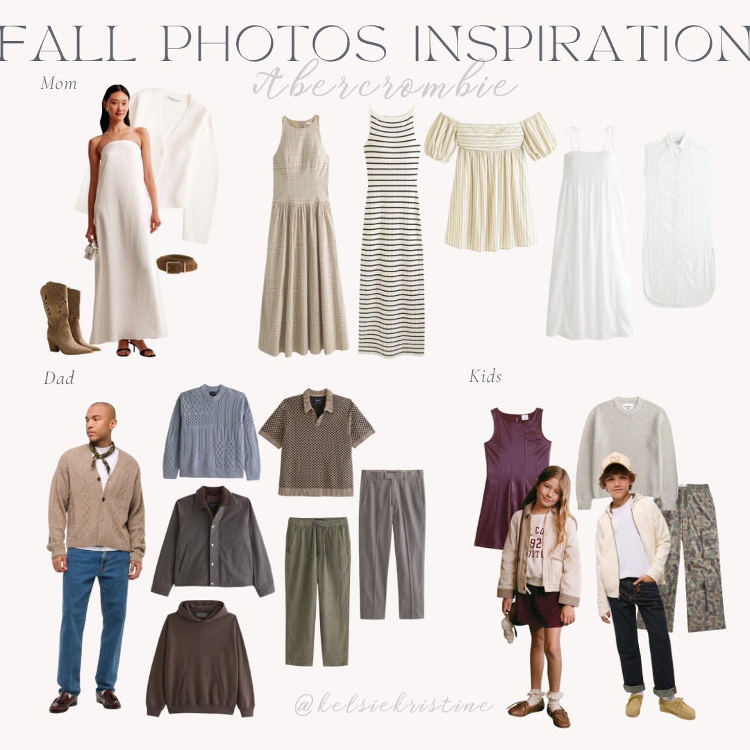 Abercrombie | A&F Outfits | Fall Outfits | Family Photo Inspiration | Fall Looks | Abercrombie Kids | Women Fall | Men' sFall | Family Outfits | 

 #LTKFallSale #LTKStyleTip #LTKFamily
