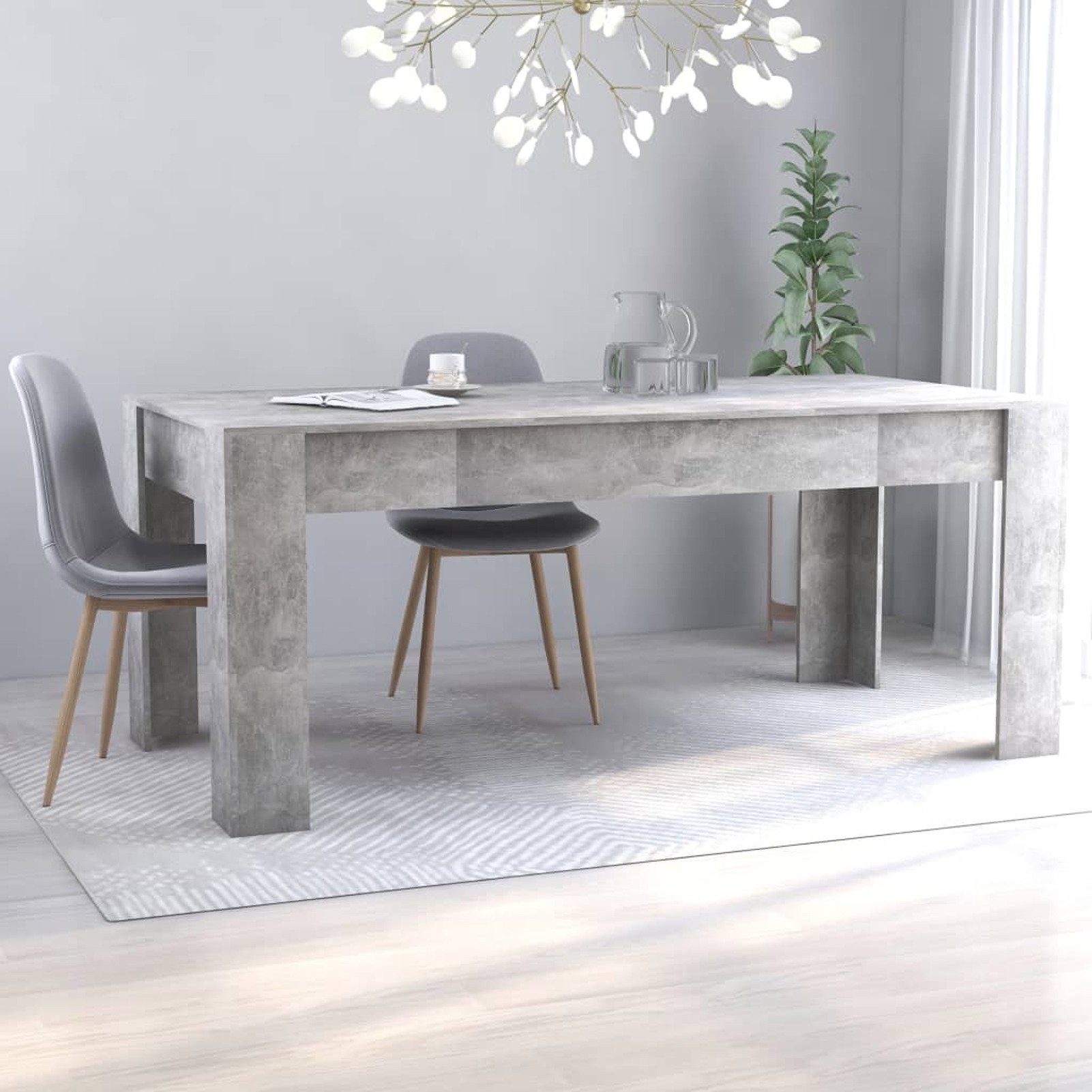 moobody Dining Table Concrete Gray 70.9"x35.4"x29.9" Chipboard - Walmart.com | Walmart (US)