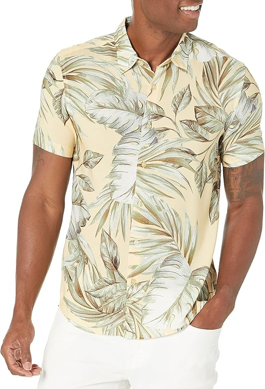 GUESS Men's Eco Paradise Palm Shirt | Amazon (US)