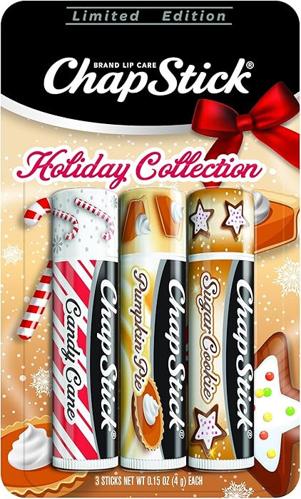 ChapStick Holiday Collection, Lip Balm Tube, 0.15 Ounce Each (Candy Cane, Pumpkin Pie & Sugar Coo... | Amazon (US)