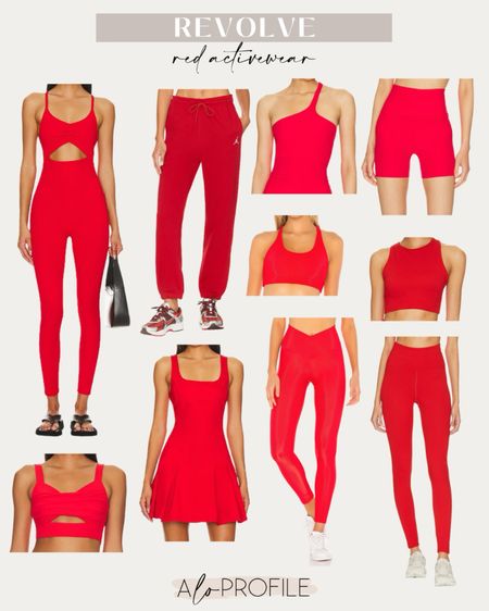 Red activewear from Revolve! 