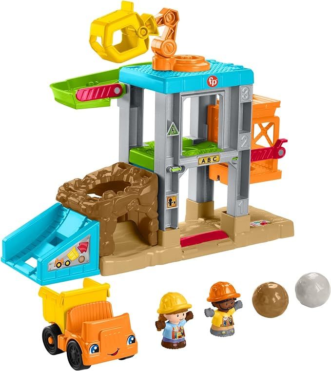 Fisher-Price Little People Load Up ‘n Learn Construction Site, Smart Stages playset with Dump T... | Amazon (US)