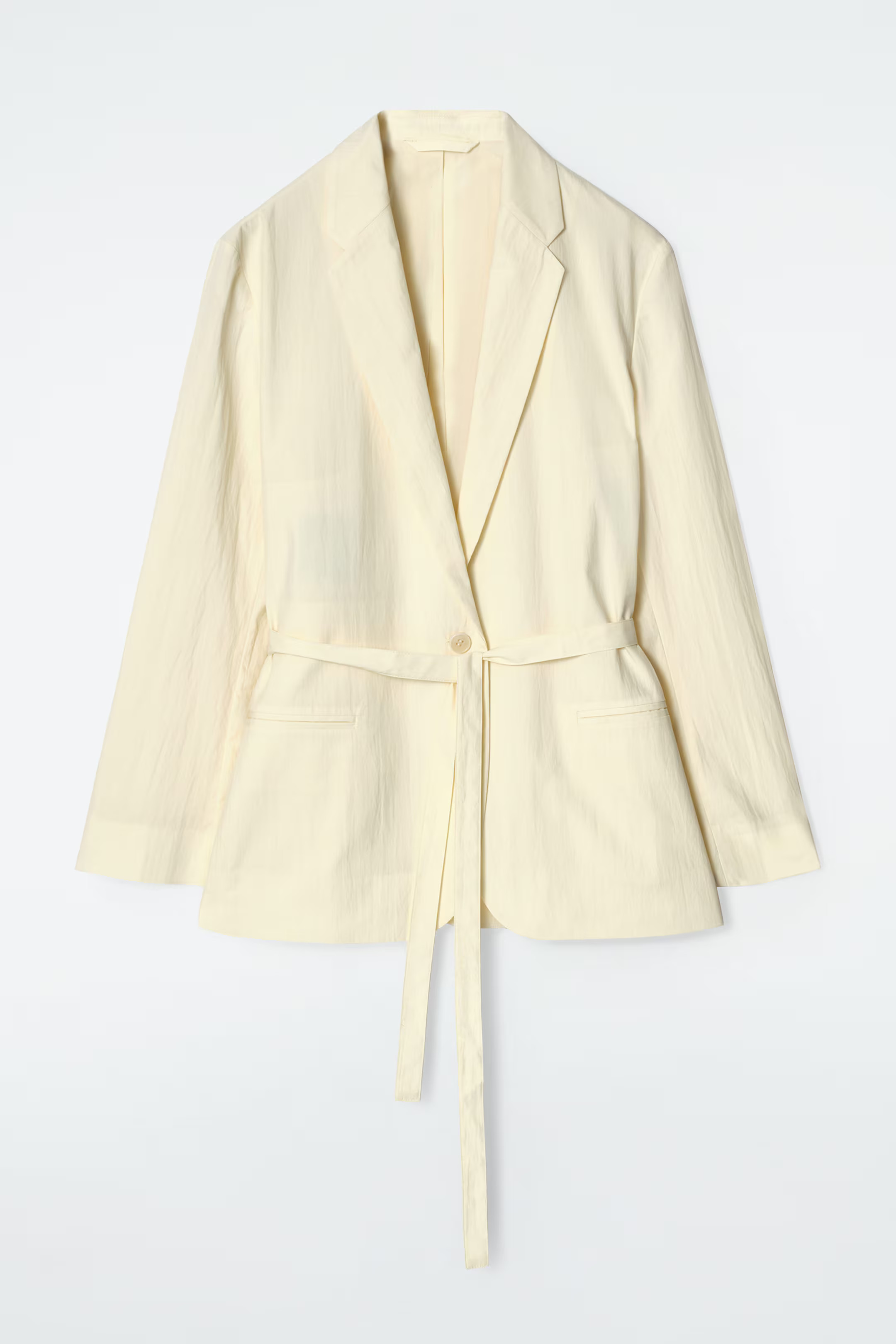 TIE-WAIST COTTON BLAZER - BUTTER YELLOW | COS UK