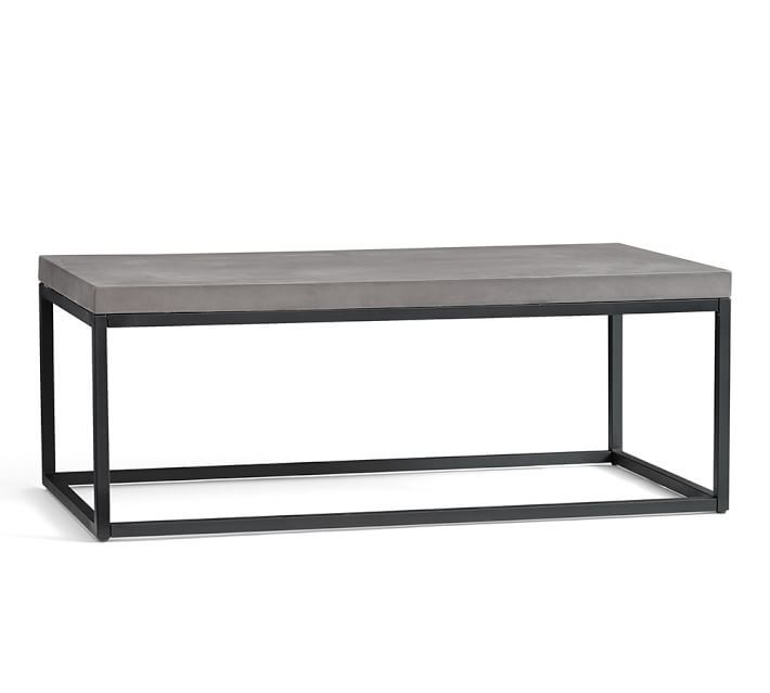 Sloan Indoor/Outdoor Concrete & Iron Coffee Table | Pottery Barn | Pottery Barn (US)
