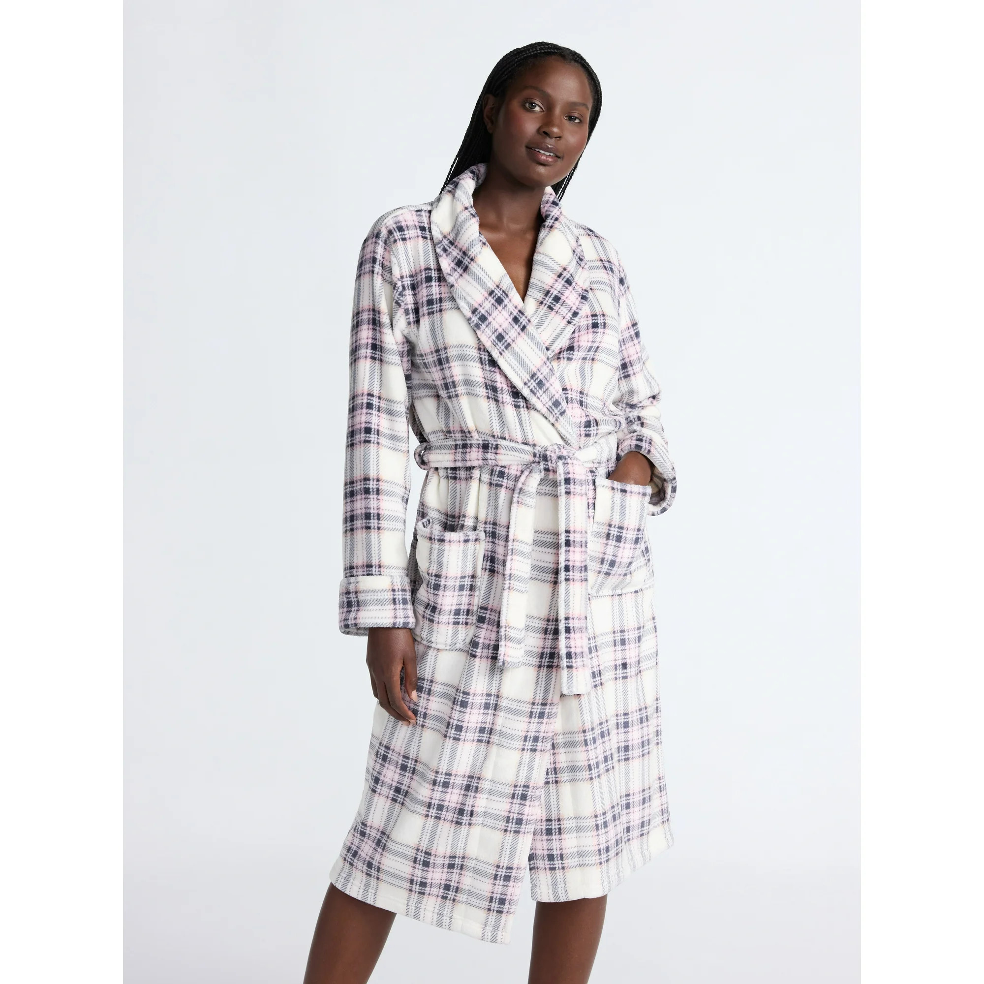 Joyspun Women's Plush Robe, Sizes S-3X - Walmart.com | Walmart (US)