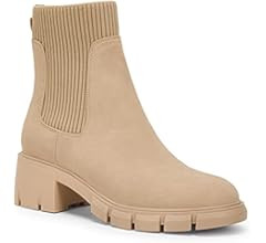 Womens Lug Sole Platform Ankle Boots Elastic Chunky Block Heel Non-Slip Combat Comfortable Chelse... | Amazon (US)