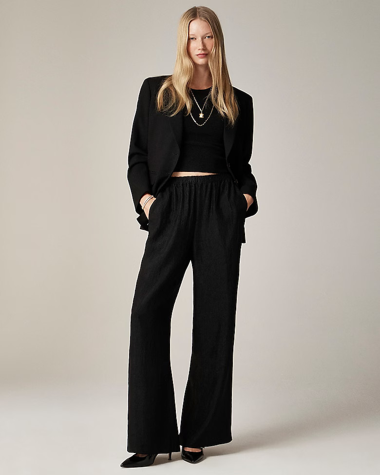 Stratus pant in textured satin | J. Crew US
