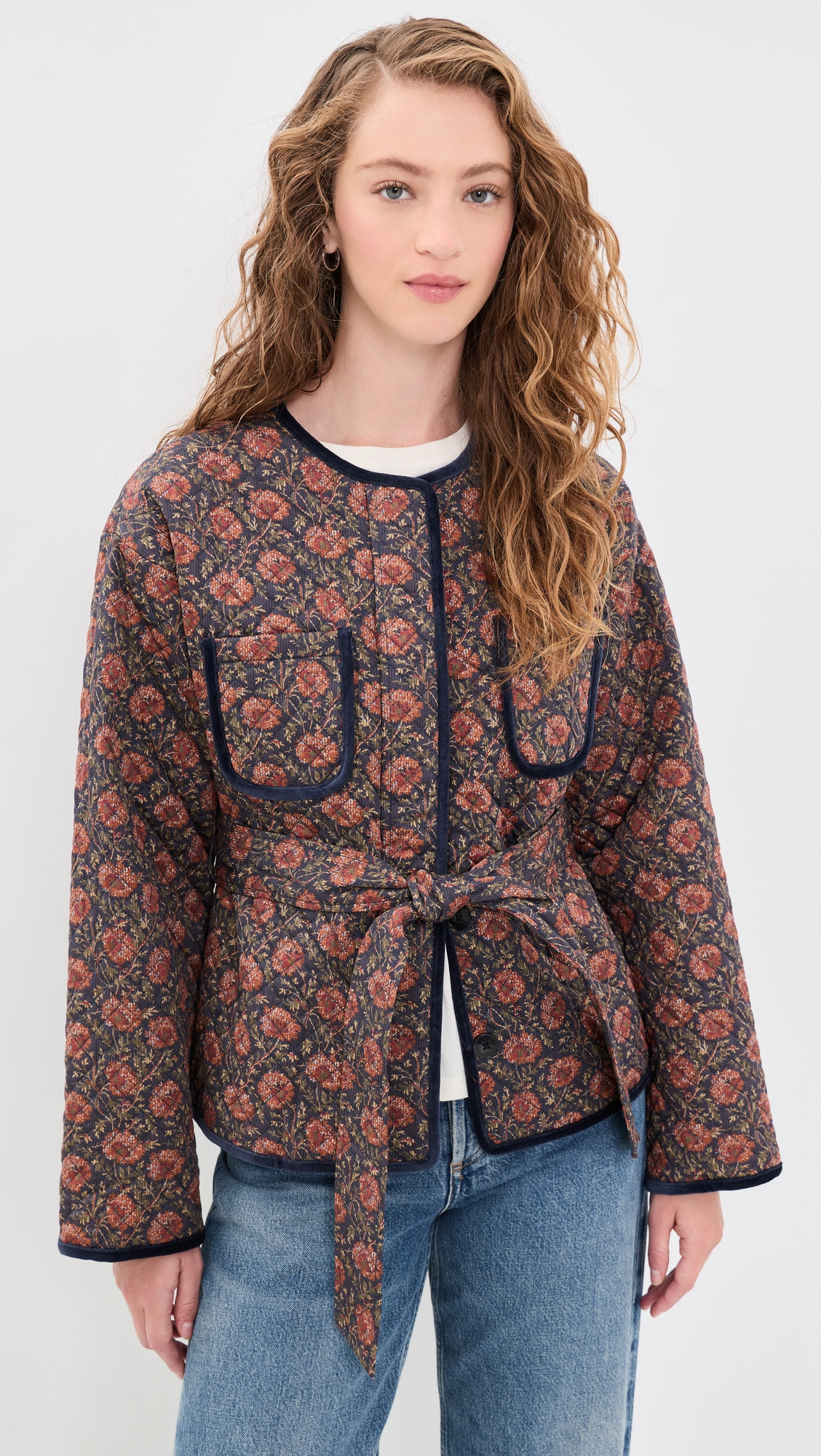 Hill House Home The Barrow Jacket Chrysanthemum Chintz M | Shopbop