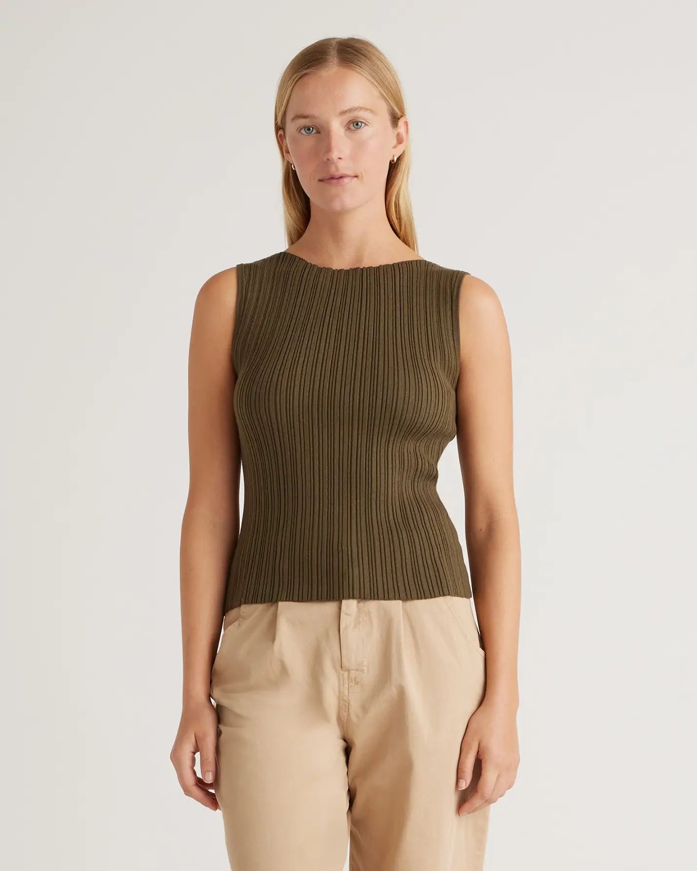 Cotton Cashmere Ribbed Tank | Quince