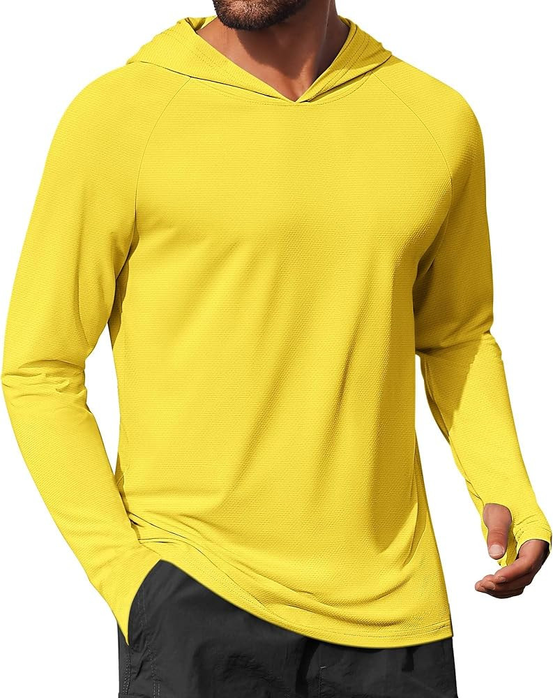 COOFANDY Mens UPF 50+ Hoodie Shirts Long Sleeve Rash Guard Sun Protection Fishing Shirts Lightwei... | Amazon (US)
