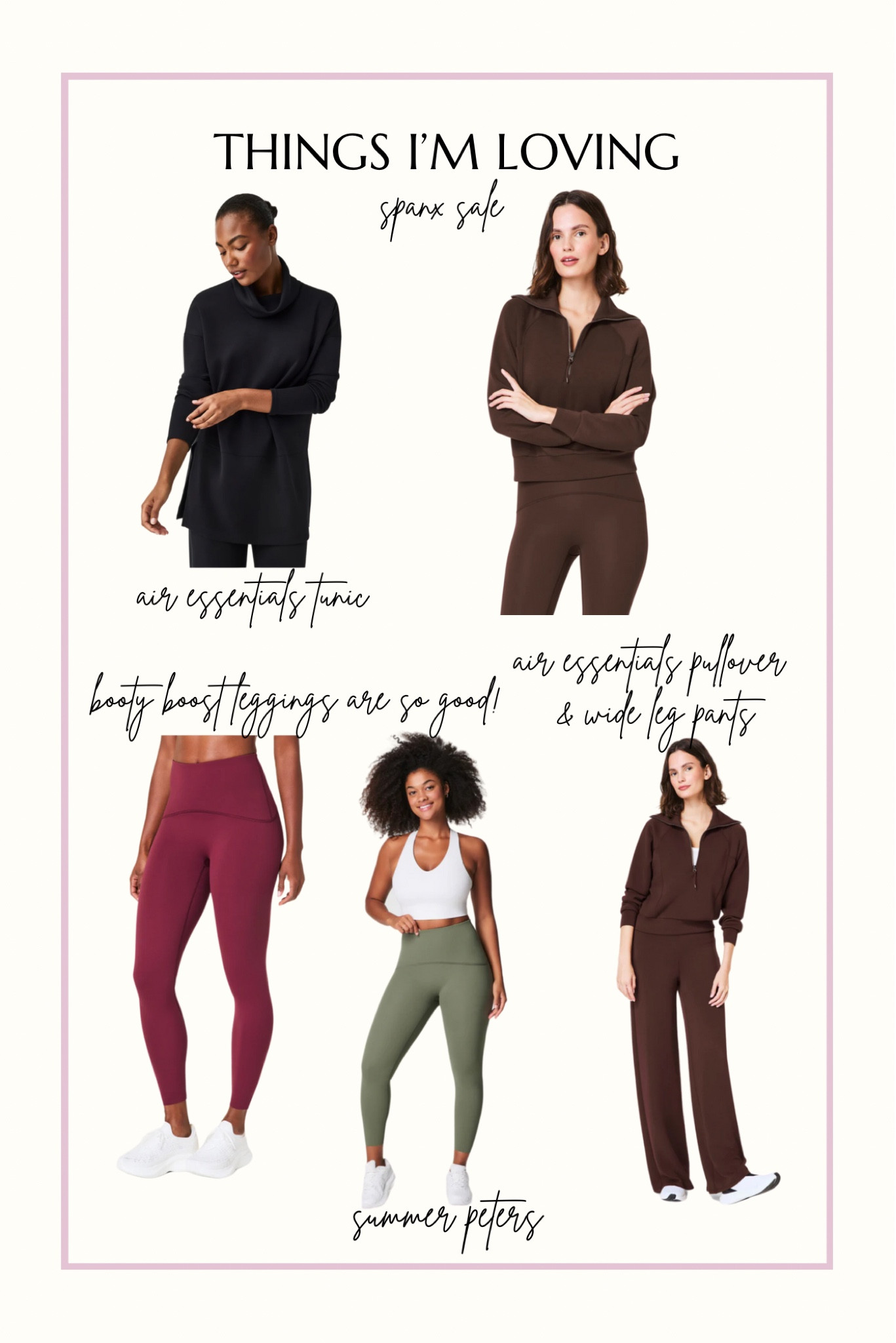 so many great basics in the spanx sale! love the air essentials line & booty boost leggings! 

#LTKActive #LTKFindsUnder100 #LTKMidsize