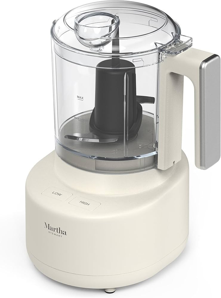 Martha Stewart 3 Cup Electric Food Chopper, Vegetable & Herb Mini Food Processor, 24oz BPA-Free B... | Amazon (US)