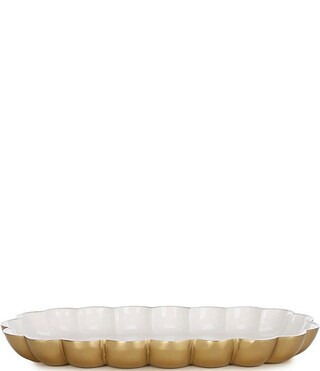 Southern Living Cluster Gold Scalloped Platter | Dillard's | Dillard's