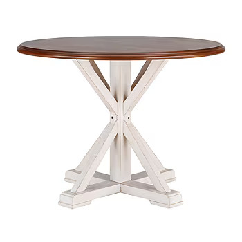 Pocksen Table Round Wood-Top Dining Table | JCPenney