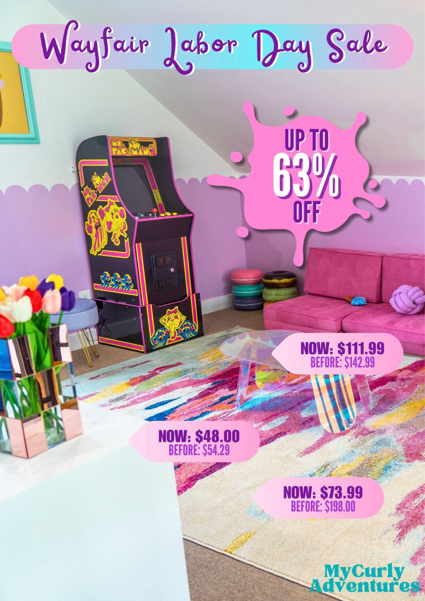 Our upstairs loft was turned into a fun entertainment area where relaxation and enjoyment go hand in hand! - multicolor woven carpet rug, acrylic oblong coffee table, stackable shoe rack organizer - items are now on sale at Wayfair’s Labor Day Sale!

- entertainment area, arcade game, playroom, indoor fun, modern home decor, home styling, home design inspiration, home ideas, best interior design, home accessories, furniture, house decor, fall decor, holiday decor, home accents, home styling, home design, home improvement, Wayfair sale, best Wayfair Deals

#LTKFindsUnder50 #LTKFindsUnder100 #LTKSaleAlert #LTKKids #LTKHome #LTKStyleTip #LTKFamily #LTKFallSale