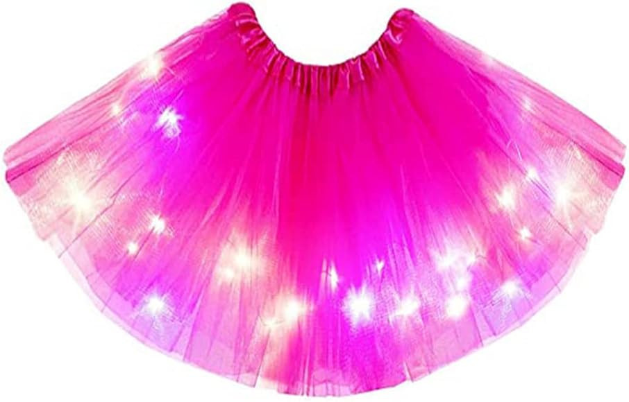 Nicute Women's LED Tutu Skirt Light Up Tutus Layered Tulle Ballet Dance Skirt Sparkly Party Tutu ... | Amazon (US)