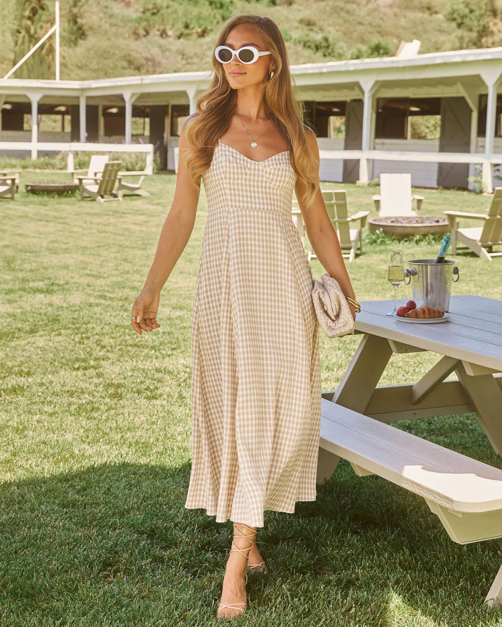 Maralen Gingham Maxi Dress | VICI