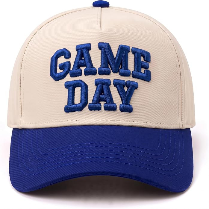 Gameday Hat Vintage Embroidered Football Season Hat Sports Fan Baseball Cap | Amazon (US)