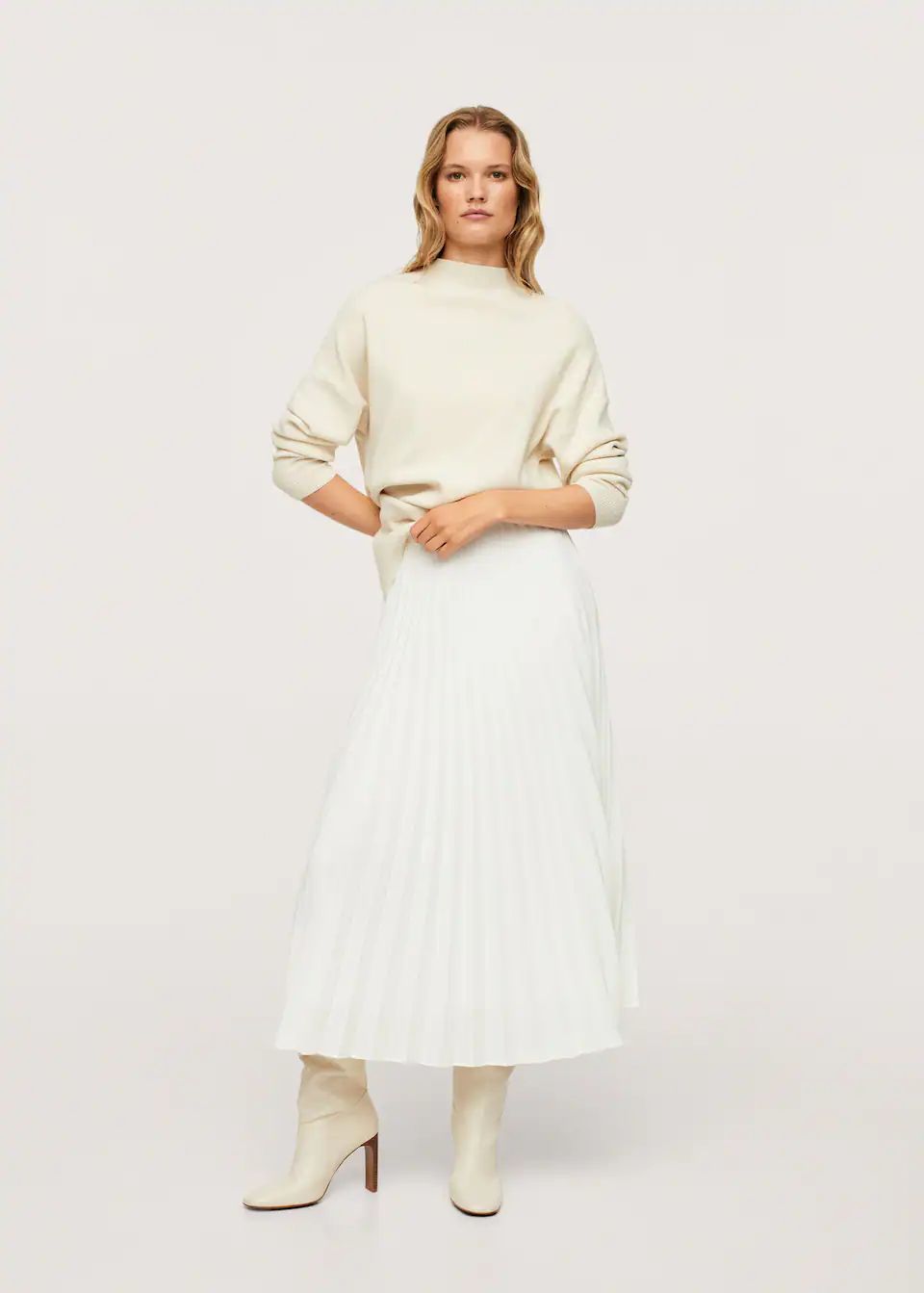 Pleated midi skirt | MANGO (US)