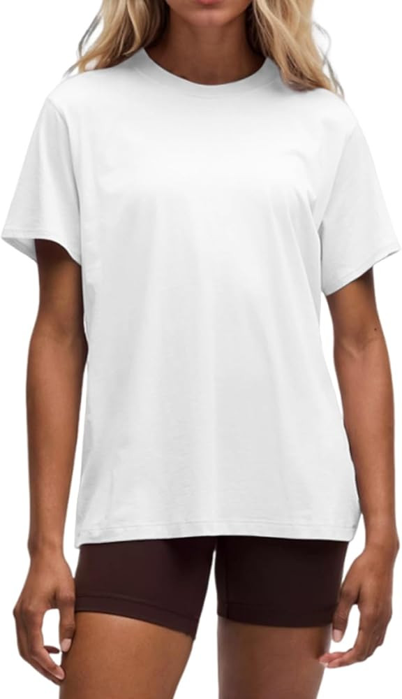 BINTEHGS Oversized Grunge Vintage t Shirts for Women Short Sleeve Cotton Casual Baggy Tees Teens ... | Amazon (US)