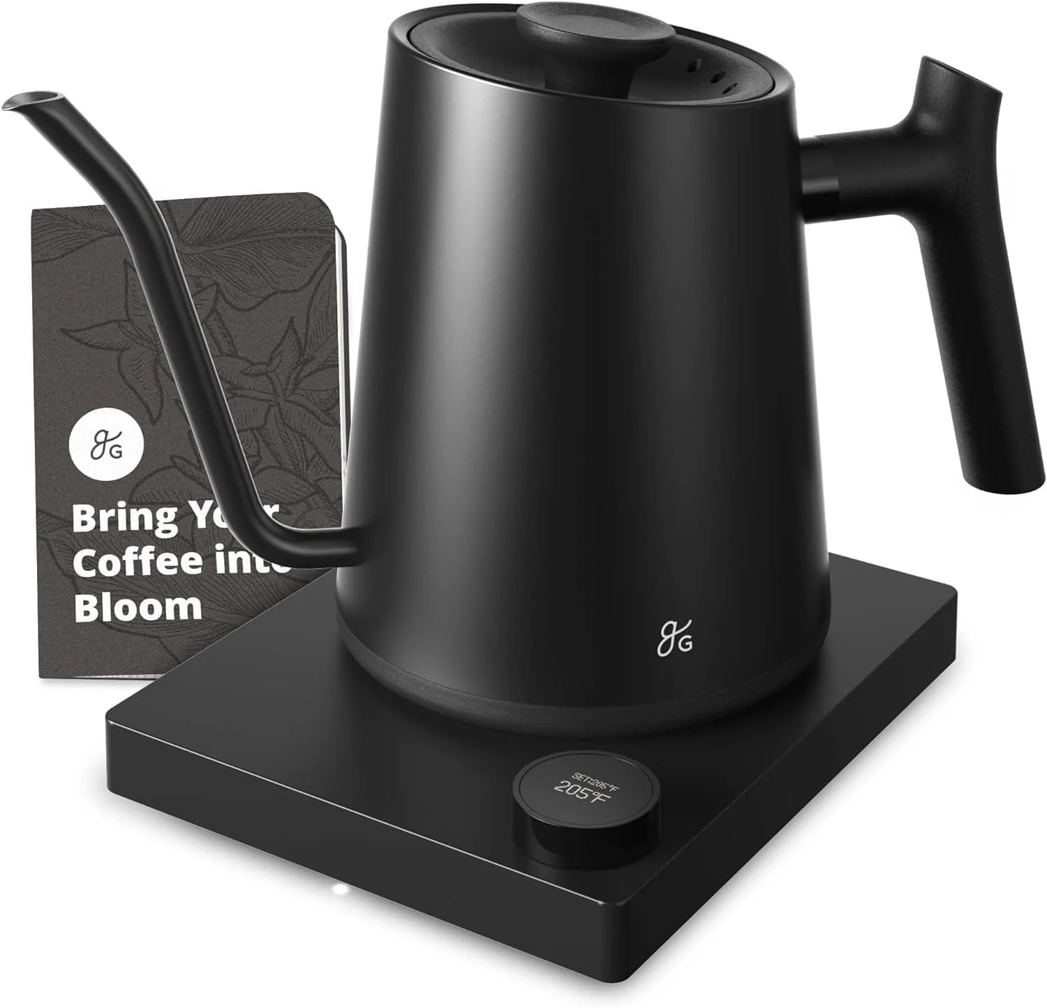 Greater Goods Electric Gooseneck Kettle, Perfect for Tea and Pour over Coffee, 1200 Watt(Onyx Bla... | Walmart (US)