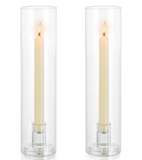 Hurricane Glass Candle Holders: Clear Candlestick Holders Set of 2 | Amazon (US)
