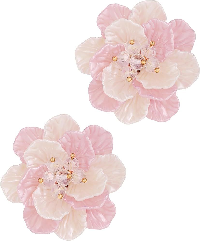 OJERRY Colorful Statement Flower Stud Earrings Dangling for Women Girls, Accessories Jewelry Tren... | Amazon (US)